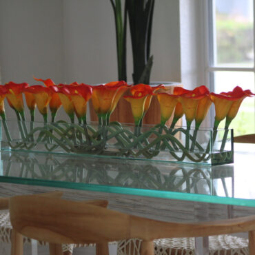 Mango Callas Glas Plate Pflanzgefäß